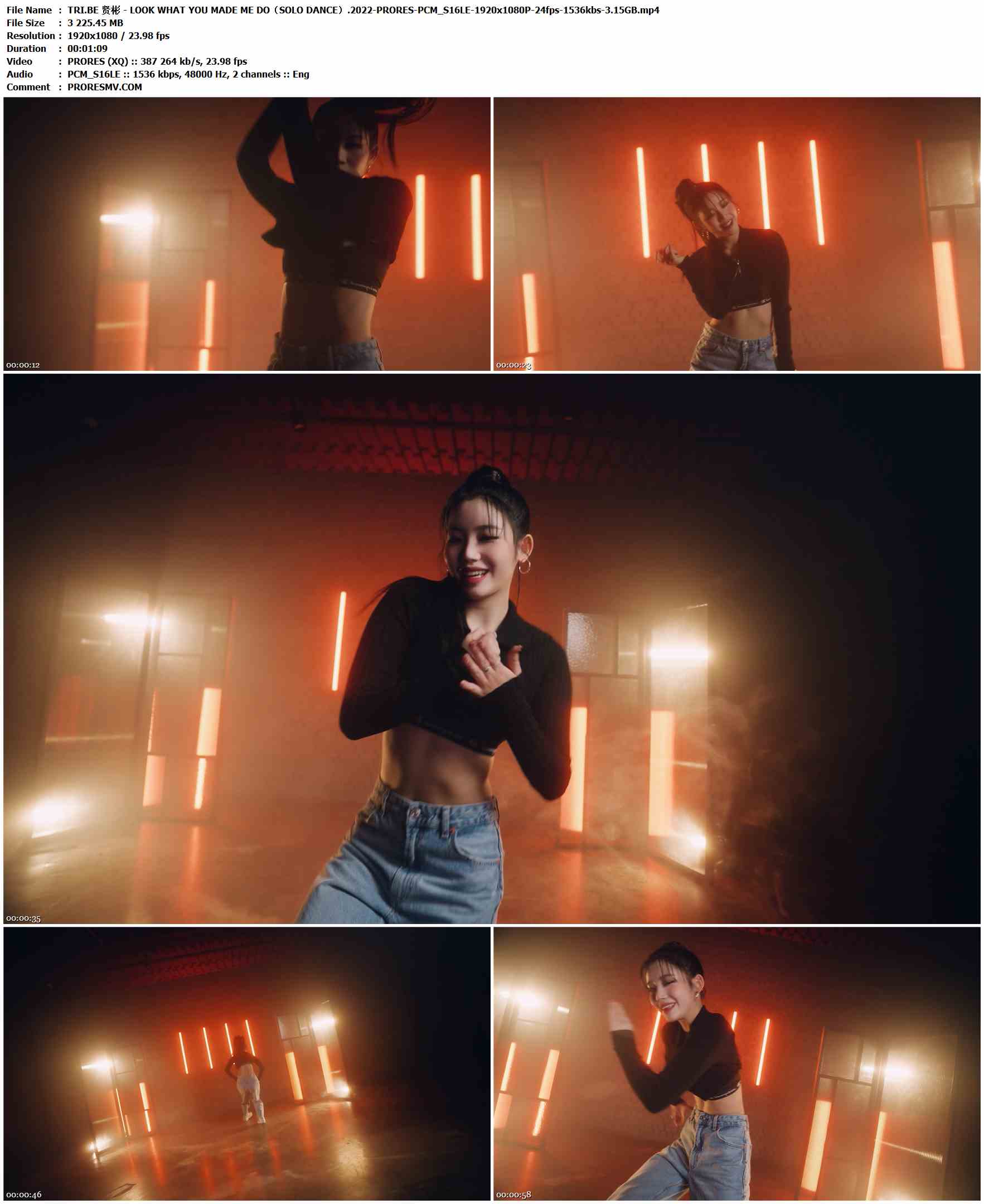 TRI.BE 贤彬 - LOOK WHAT YOU MADE ME DO（SOLO DANCE）.2022-PRORES-PCM_S16LE-1920x1080P-24fps-1536kbs-3.15GB官方MV_高清MV
